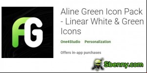 Aline Green Icon Pack - Linear White &amp; Green Icons MOD APK