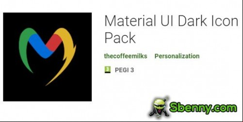 Material UI Dark Icon Pack MOD APK