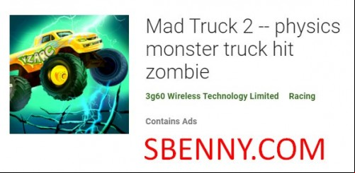 Mad Truck 2 - physics monster truck hit zombie MOD APK