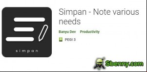 Simpan - Note various needs APK
