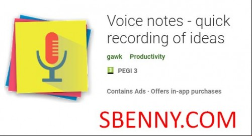 Voice notes - quick recording of ideas MOD APK