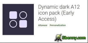 Dynamic dark A12 icon pack MOD APK