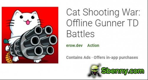 Cat Shooting War: Offline Gunner TD Battles MOD APK