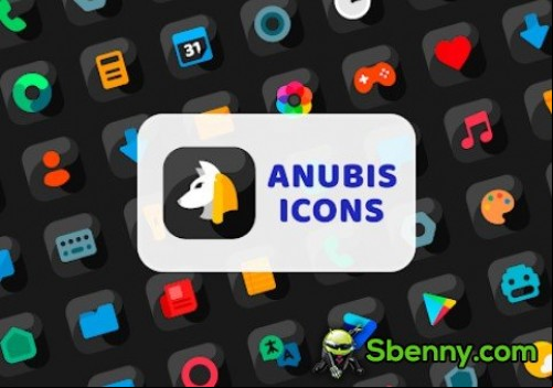 Anubis Black - Icon Pack MOD APK