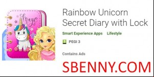 Rainbow Unicorn Secret Diary with Lock MOD APK