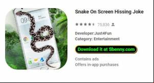 Snake On Screen Hissing Joke MOD APK