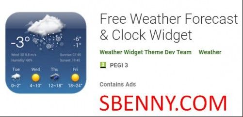 Free Weather Forecast &amp; Clock Widget MOD APK
