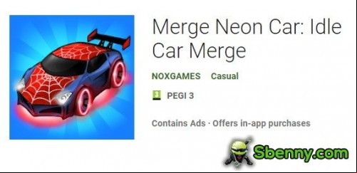 Merge Neon Car: Idle Car Merge MOD APK