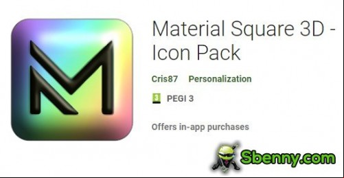 Material Square 3D - Icon Pack MOD APK