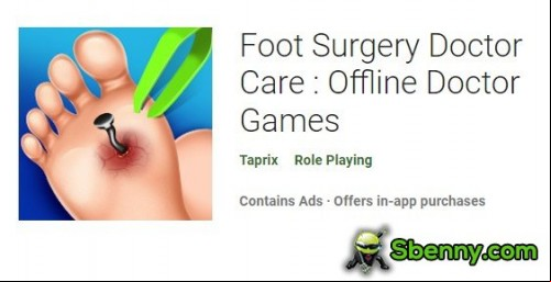Foot Surgery Doctor Care : Offline Doctor Games MOD APK