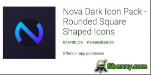 Nova Dark Icon Pack - Rounded Square Shaped Icons MOD APK