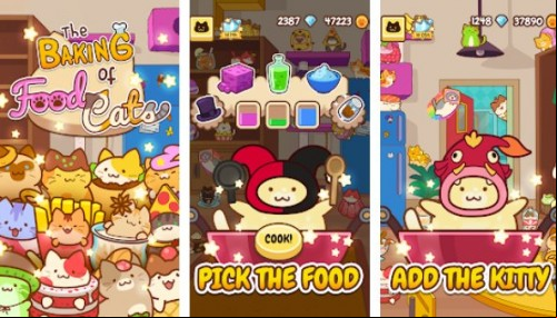 Baking of: Food Cats - Cute Kitty Collecting Game MOD APK