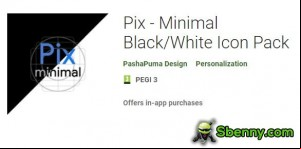 Pix - Minimal Black/White Icon Pack MOD APK