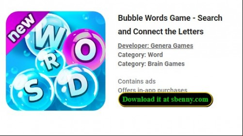 Bubble Words Game - Search and Connect the Letters MOD APK
