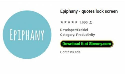 Epiphany - quotes lock screen MOD APK