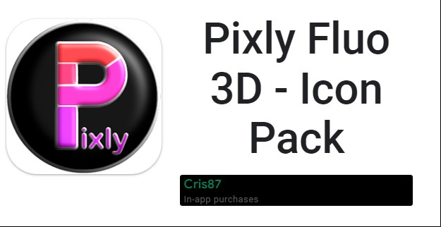Pixly Fluo 3D - Icon Pack MOD APK