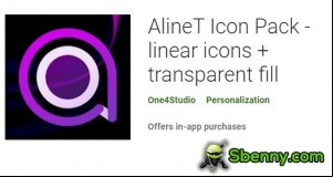 AlineT Icon Pack - linear icons + transparent fill MOD APK