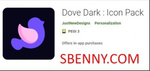 Dove Dark : Icon Pack MOD APK