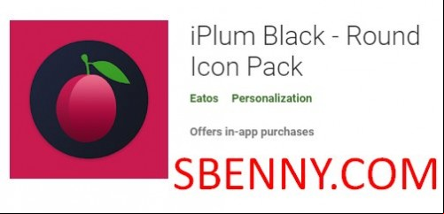 iPlum Black - Round Icon Pack MOD APK