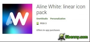 Aline White: linear icon pack MOD APK