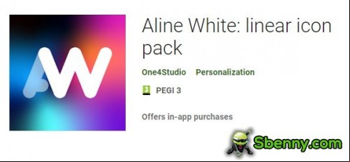 Aline White: linear icon pack MOD APK