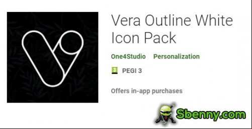 Vera Outline White Icon Pack MOD APK