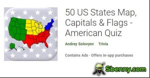 50 US States Map, Capitals &amp; Flags - American Quiz MOD APK