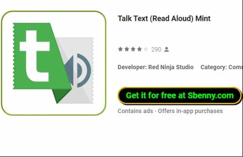 Talk Text (Read Aloud) Mint MOD APK