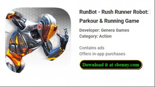RunBot - Rush Runner Robot: Parkour &amp; Running Game MOD APK
