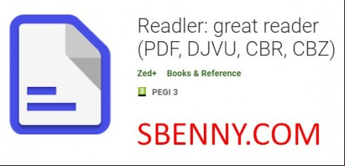 Readler: great reader (PDF, DJVU, CBR, CBZ)