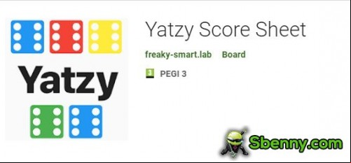 Yatzy Score Sheet APK