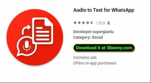 Audio to Text for WhatsApp MOD APK