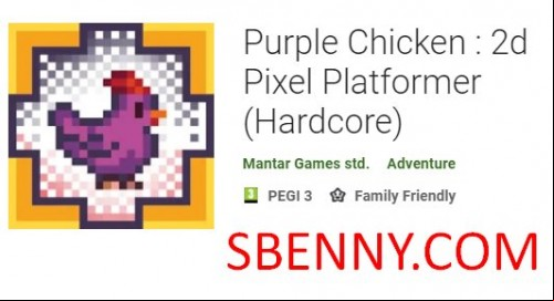 Purple Chicken : 2d Pixel Platformer (Hardcore)