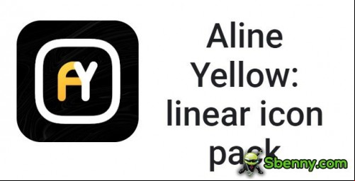 Aline Yellow: linear icon pack MOD APK