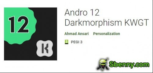 Andro 12 Darkmorphism KWGT MOD APK