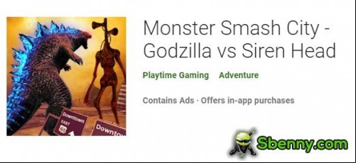 Monster Smash City - Godzilla vs Siren Head MOD APK