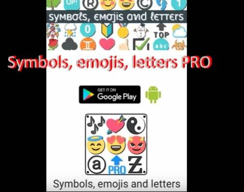 Symbols, emojis, letters PRO APK