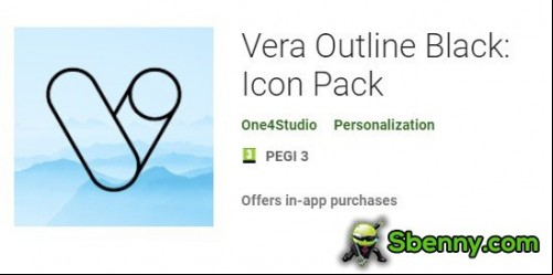 Vera Outline Black: Icon Pack MOD APK