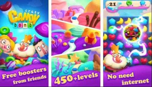 Crazy Candy Bomb - Sweet match 3 game MOD APK