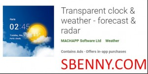 Transparent clock &amp; weather - forecast &amp; radar MOD APK