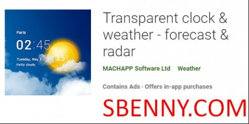 Transparent clock &amp; weather - forecast &amp; radar MOD APK
