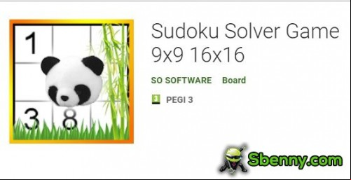 Sudoku Solver Game 9x9 16x16