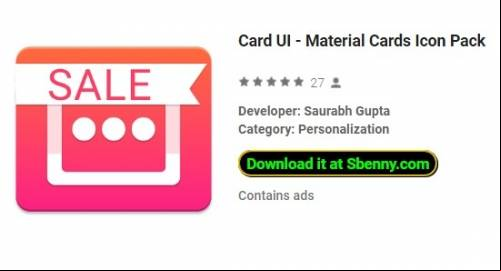 Card UI - Material Cards Icon Pack